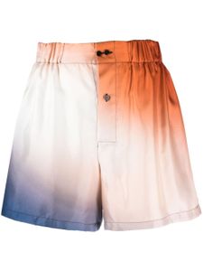 Gauchère short en soie à effet dégradé - Orange