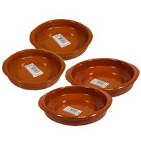 Set van 4x stuks tapas bakjes/schaaltjes Alicante met handvatten 12 en 16 cm - Snack en tapasschalen