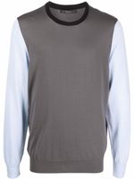 Billionaire pull colour block en laine - Gris