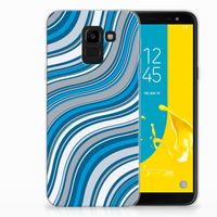 Samsung Galaxy J6 2018 TPU bumper Waves Blue