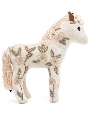 Anke Drechsel peluche poney à broderies - Blanc