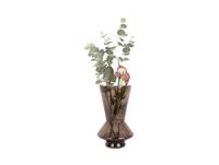 Bloemenvaas Glow klein 17,5x 12 cm - chocoladebruin