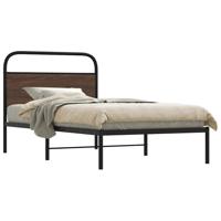 Bedframe zonder matras bewerkt hout bruin eikenkleur 100x190 cm - thumbnail