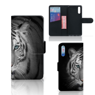 Huawei P20 | Telefoonhoesje | Met pasjeshouder | Tijger