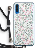 Sierlijke bloemen: Samsung Galaxy A50 Transparant Hoesje met koord