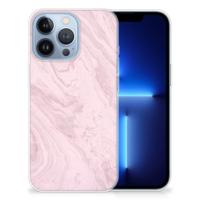 Apple iPhone 13 Pro | TPU | Siliconen hoesje | Marble Pink - Origineel Cadeau Vriendin