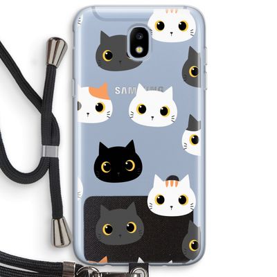 Katten: Samsung Galaxy J5 (2017) Transparant Hoesje met koord