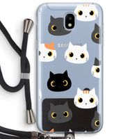 Katten: Samsung Galaxy J5 (2017) Transparant Hoesje met koord