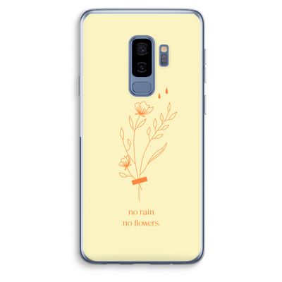 No rain no flowers: Samsung Galaxy S9 Plus Transparant Hoesje