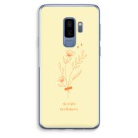 No rain no flowers: Samsung Galaxy S9 Plus Transparant Hoesje