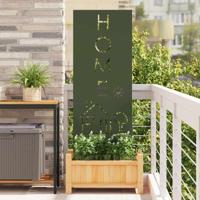 Tuin decoratief paneel Olijfgroen 50 x 140 cm Koudgewalst staal