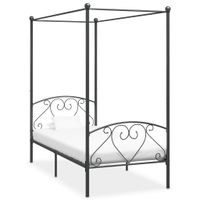 Hemelbedframe metaal grijs 120x200 cm