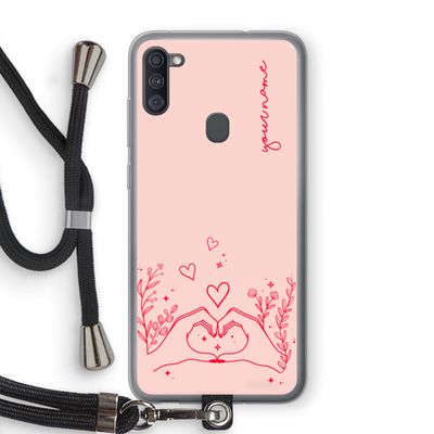 Love is in the air: Samsung Galaxy A11 Transparant Hoesje met koord