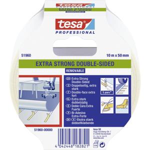 tesa EXTRA STRONG 51960-00000-11 Bevestigingstape tesa Professional Doorschijnend (l x b) 10 m x 50 mm 1 stuk(s)