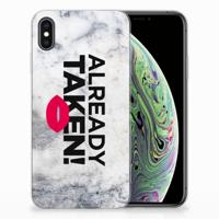 Apple iPhone Xs Max | Siliconen hoesje | met naam Already Taken White