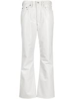 AGOLDE pantalon évasé en cuir mélangés - Gris
