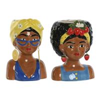 Home ESPRIT Multicolour Dolomite Stads 16 x 13 x 24 cm (2 Stuks)