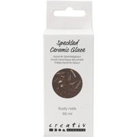 Creativ Company Gespikkeld keramiekglazuur, 999-1060 °c, dekkend, rusty nails, 60 ml/ 1 fles