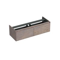 Onderkast Forzalaqua Reno 140x51x40 Cm 2 Lades Softclose Eiken Silver Grey - thumbnail