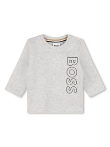 BOSS Kidswear t-shirt en coton à logo imprimé - Gris