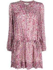 MARANT ÉTOILE robe imprimée à taille basse - Rose