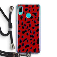Red Leopard: Huawei P Smart (2019) Transparant Hoesje met koord