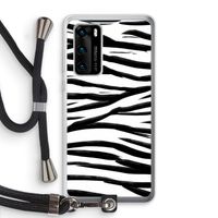 Zebra pattern: Huawei P40 Transparant Hoesje met koord