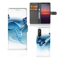 Sony Xperia 5II | Telefoonhoesje | Met pasjeshouder | Vlinders