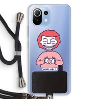 Hartje: Xiaomi Mi 11 Lite Transparant Hoesje met koord