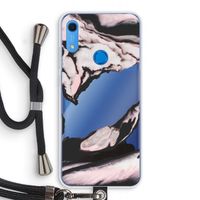 Roze stroom: Huawei Y6s Transparant Hoesje met koord Roze stroom: Huawei Y6s Transparant Hoesje met koord