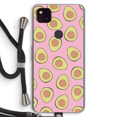 Dancing avocados: Pixel 4a 5G Transparant Hoesje met koord