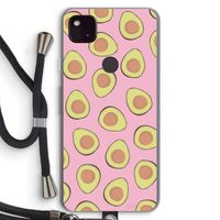 Dancing avocados: Pixel 4a 5G Transparant Hoesje met koord