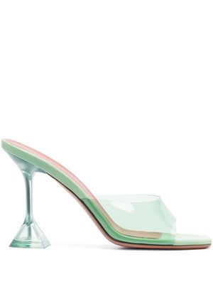 Amina Muaddi mules Lupita 110 mm à design transparent - Vert
