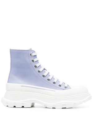 Alexander McQueen bottines Tread Slick - Violet