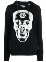 Philipp Plein hoodie en coton à imprimé tête de mort - Noir - thumbnail