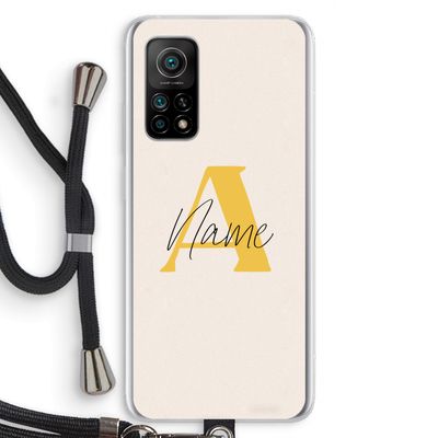 Amber Script: Xiaomi Mi 10T 5G Transparant Hoesje met koord