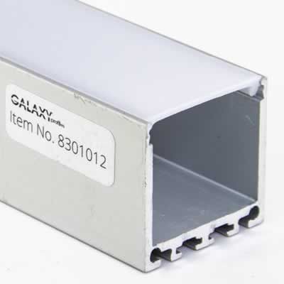 LED profiel PN6 vierkant aluminium met vlakke afdekking