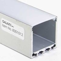 LED profiel PN6 vierkant aluminium met vlakke afdekking