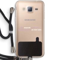 uw waarde daalt niet: Samsung Galaxy J3 (2016) Transparant Hoesje met koord