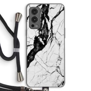 Witte marmer 2: OnePlus Nord 2 5G Transparant Hoesje met koord