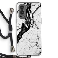 Witte marmer 2: OnePlus Nord 2 5G Transparant Hoesje met koord