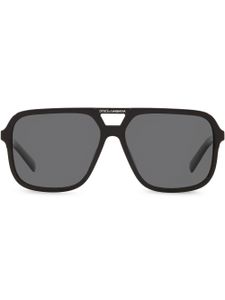 Dolce & Gabbana Eyewear lunettes de soleil Angel à monture navigateur - Noir