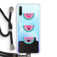 Smiley watermeloen: Huawei P Smart Pro Transparant Hoesje met koord