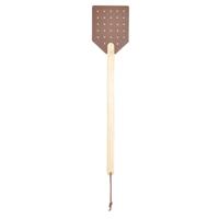 Esschert design Vliegenmepper - hout/leer - bruin - 52 cm - vliegen vangen