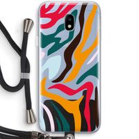 Colored Zebra: Samsung Galaxy J3 (2017) Transparant Hoesje met koord