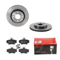 Remmenset, remschijf BREMBO, Remschijftype: Binnen geventileerd, Inbouwplaats: Vooras, u.a. für Renault, Dacia - thumbnail