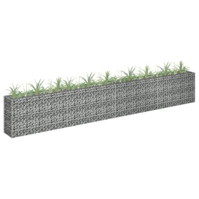 Gabion plantenbak verhoogd 360x30x60 cm gegalvaniseerd staal