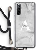 Ivory Marble: Sony Sony Xperia 10 III Transparant Hoesje met koord