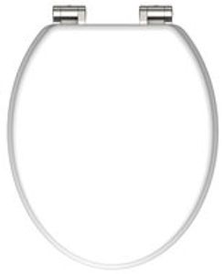 Houten kern WC-zitting WHITE met softclose, wit lange levensduur: extreem onbreekbaar en krasbestendig comfort en functie: geruisloos sluiten dankzij de automatische valrem eenvoudig schoon te m