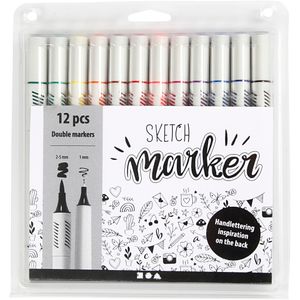 Creativ Company schets markers kleur, 12st.